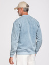 Ombre Clothing Moška bomber jakna iz džinsa z učinkom "stone wash" - svetlo modra V3 OM-JADJ-0163 Ombre Clothing