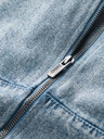 Ombre Clothing Moška bomber jakna iz džinsa z učinkom "stone wash" - svetlo modra V3 OM-JADJ-0163 Ombre Clothing
