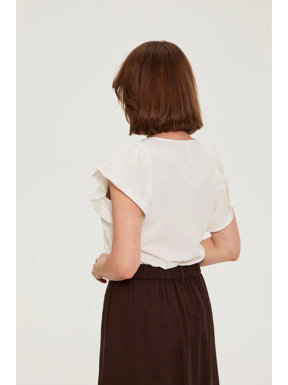Moodo Bluza s perlami bela Moodo