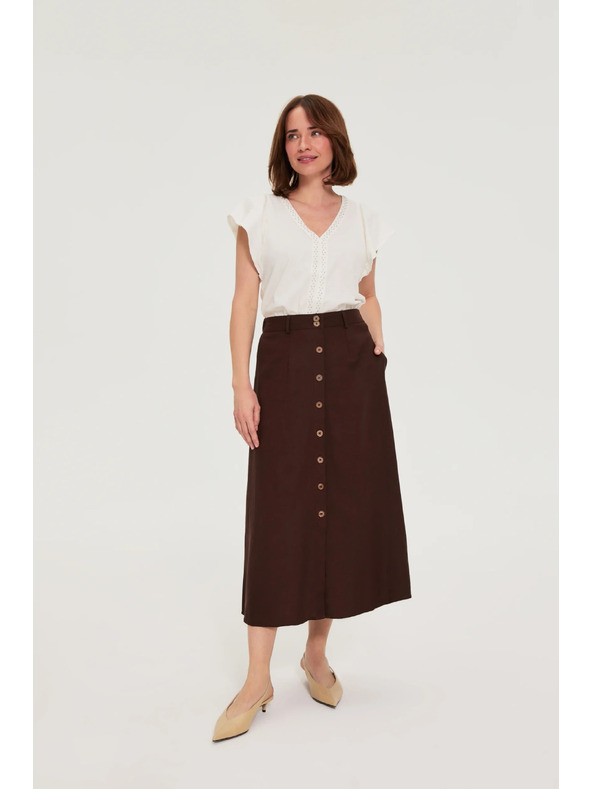 Moodo Bluza s perlami bela Moodo