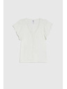 Moodo Bluza s perlami bela Moodo