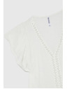 Moodo Bluza s perlami bela Moodo