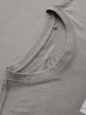 Ombre Clothing Moška bombažna majica z geometrijskim tiskom - siva V3 OM-TSPT-0259 Ombre Clothing