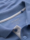 Ombre Clothing Moška bombažna polo majica s kontrastnim robom - modra V3 OM-POSS-0170 Ombre Clothing