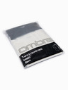 Ombre Clothing Majica OM-TSBC-0291 - off white/off white/črna Ombre Clothing