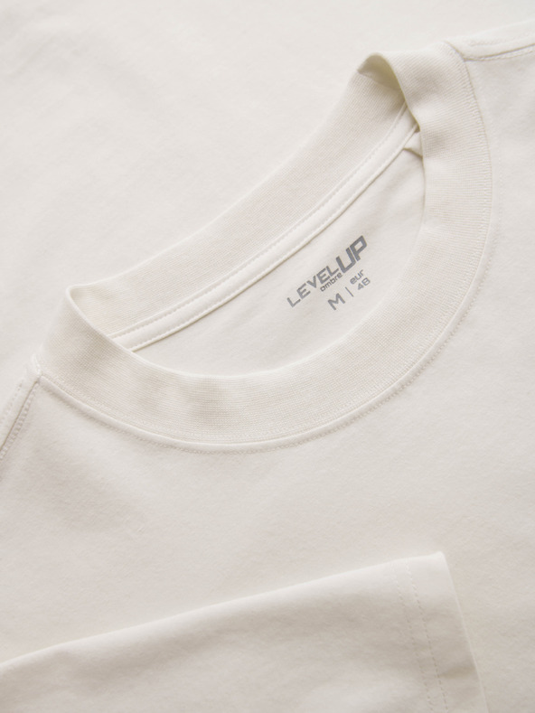 Ombre Clothing Majica OM-TSBC-0291 - off white/bledo olivna/navy Ombre Clothing