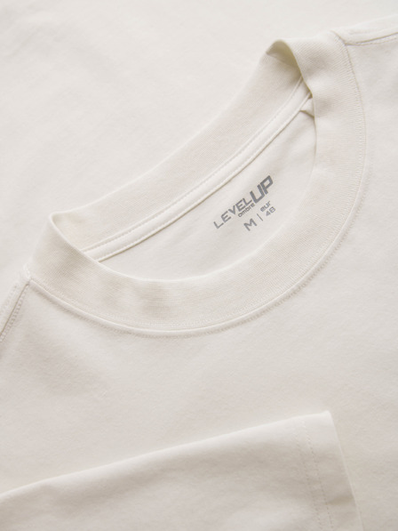 Ombre Clothing Majica OM-TSBC-0291 - off white/bledo olivna/navy Ombre Clothing