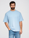 Ombre Clothing Majica OM-TSBC-0291 - črna/svetlo modra/bela Ombre Clothing