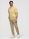 Ombre Clothing Moške hlače JOGGERY s tovornimi žepi na zadrgo - khaki V1 OM-PAJO-0290 Ombre Clothing