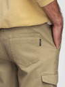Ombre Clothing Moške hlače JOGGERY s tovornimi žepi na zadrgo - khaki V1 OM-PAJO-0290 Ombre Clothing