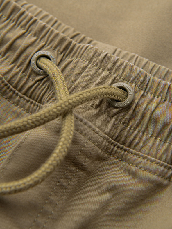 Ombre Clothing Moške hlače JOGGERY s tovornimi žepi na zadrgo - khaki V1 OM-PAJO-0290 Ombre Clothing