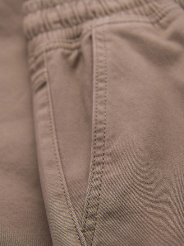 Ombre Clothing Moške hlače JOGGERY s tovornimi žepi na zadrgo - bež V2 OM-PAJO-0290 Ombre Clothing