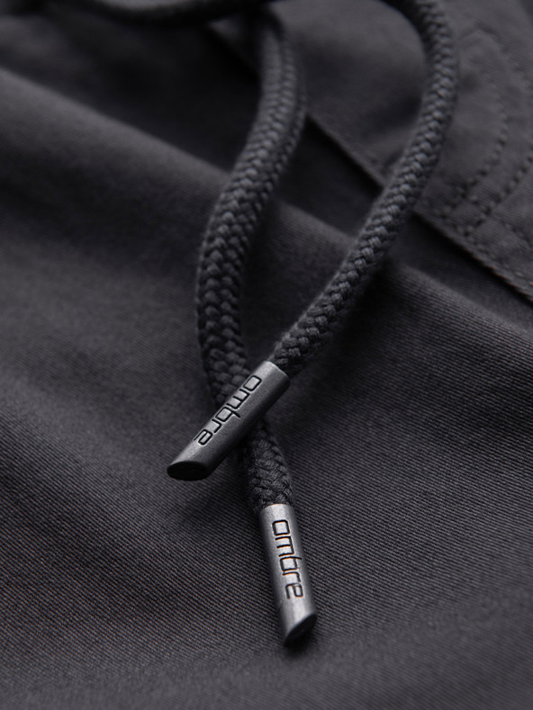 Ombre Clothing Moške hlače JOGGERY s tovornimi žepi na zadrgo - grafitna V3 OM-PAJO-0290 Ombre Clothing