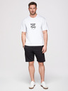 Ombre Clothing Moške bombažne kratke hlače z vrvico in žepi - črne V5 OM-SRBS-0205 Ombre Clothing