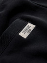 Ombre Clothing Moške bombažne kratke hlače z vrvico in žepi - črne V5 OM-SRBS-0205 Ombre Clothing