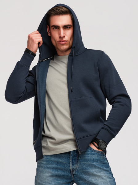 Ombre Clothing Moška bombažna elastična jopa BASIC Ombre Clothing