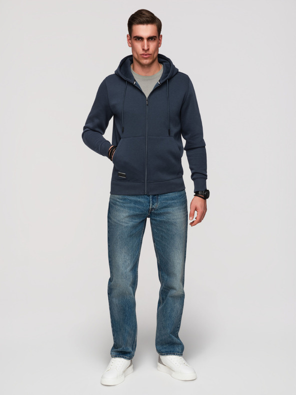 Ombre Clothing Moška bombažna elastična jopa BASIC Ombre Clothing