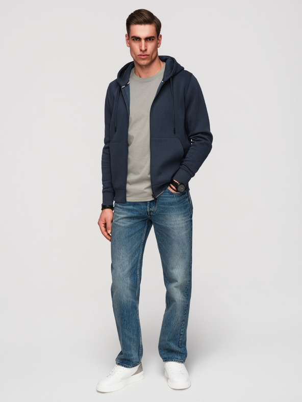 Ombre Clothing Moška bombažna elastična jopa BASIC Ombre Clothing