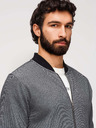 Ombre Clothing Moška pletena bomber jakna - črna