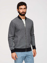 Ombre Clothing Moška pletena bomber jakna - črna