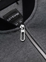 Ombre Clothing Moška pletena bomber jakna - črna