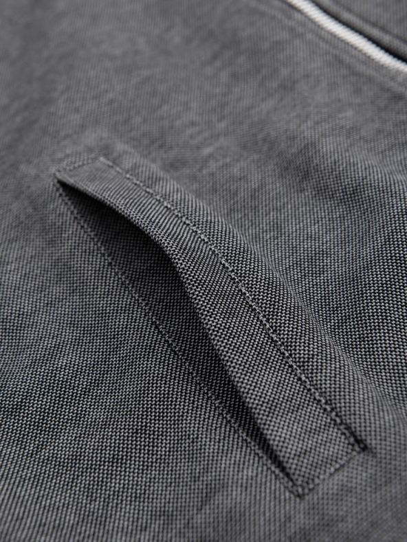Ombre Clothing Moška pletena bomber jakna - črna