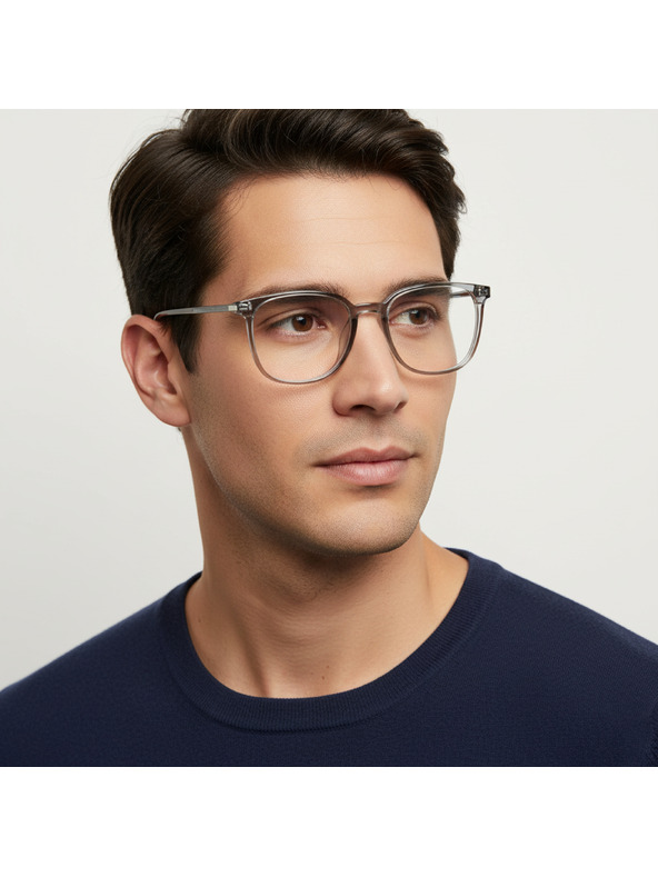 VEYREY VeyRey nerd sončna očala Extrabeet siva obroba prozorna stekla