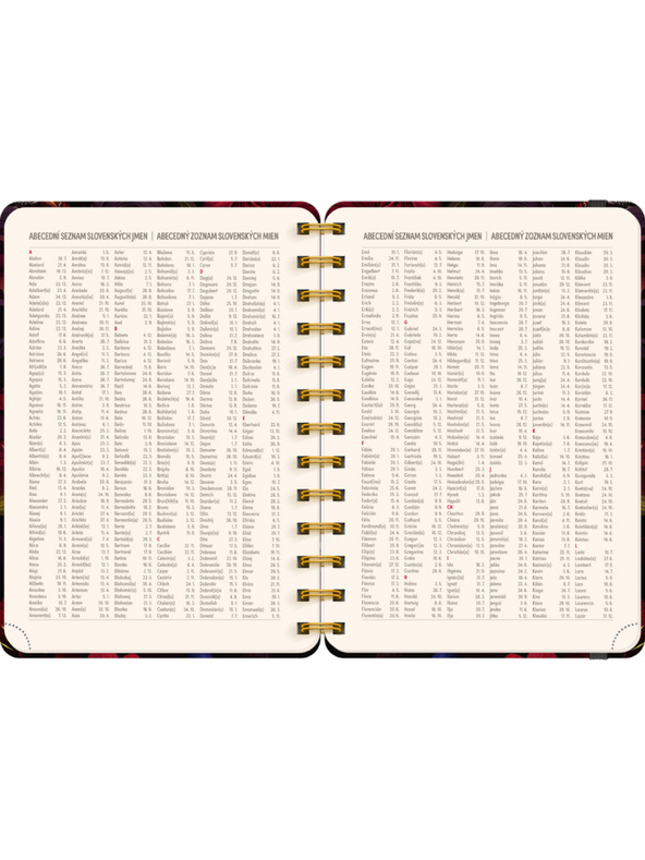 NOTIQUE NOTIQUE Spiralni 18-mesečni dnevnik Petito – Rdeči cvetovi 2026/2027, 13 x 18 cm