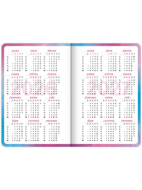 NOTIQUE NOTIQUE Šolski dnevnik Axolotl (september 2026 – december 2027), 9,8 x 14,5 cm