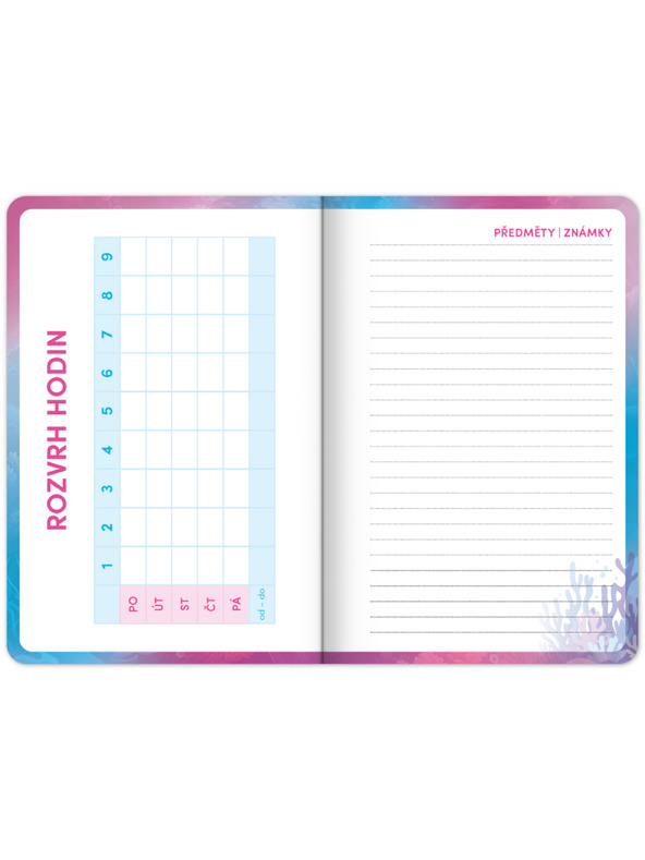 NOTIQUE NOTIQUE Šolski dnevnik Axolotl (september 2026 – december 2027), 9,8 x 14,5 cm