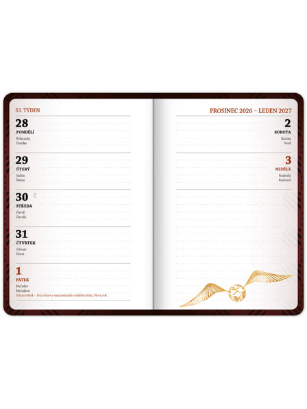 NOTIQUE NOTIQUE Študentski dnevnik Harry Potter (september 2026 – december 2027), 9,8 x 14,5 cm