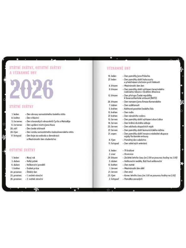 NOTIQUE NOTIQUE Študentski dnevnik Kuromi (september 2026 – december 2027), 9,8 x 14,5 cm