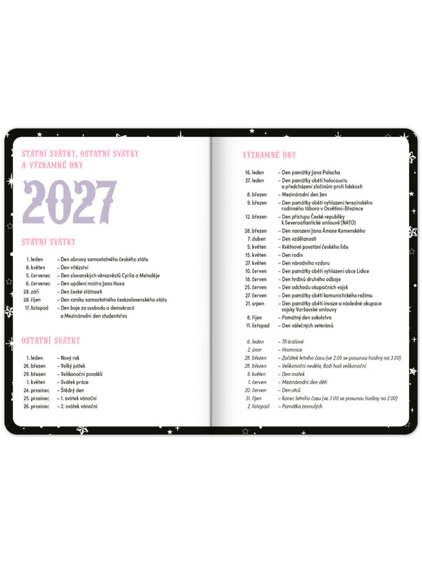 NOTIQUE NOTIQUE Študentski dnevnik Kuromi (september 2026 – december 2027), 9,8 x 14,5 cm