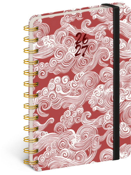 NOTIQUE NOTIQUE Spiralni 18-mesečni dnevnik Petito – Oblaki 2026/2027, 13 x 18 cm