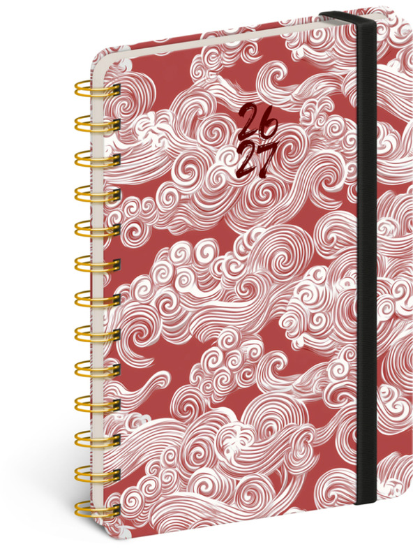 NOTIQUE NOTIQUE Spiralni 18-mesečni dnevnik Petito – Oblaki 2026/2027, 13 x 18 cm