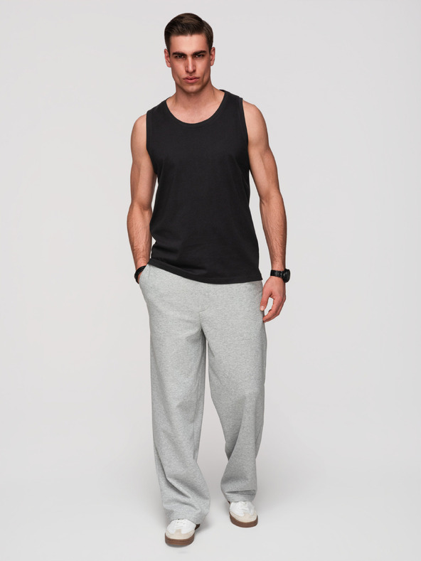 Ombre Clothing Moške bombažne majice BASIC - črna V3 OM-TSBT-0272 Ombre Clothing