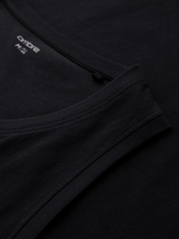 Ombre Clothing Moške bombažne majice BASIC - črna V3 OM-TSBT-0272 Ombre Clothing