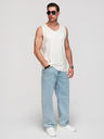 Ombre Clothing Moške bombažne majice BASIC - bela V1 OM-TSBT-0272 Ombre Clothing