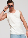 Ombre Clothing Moške bombažne majice BASIC - bela V1 OM-TSBT-0272 Ombre Clothing