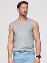 Ombre Clothing Moške bombažne majice BASIC - siva melanž V2 OM-TSBT-0272 Ombre Clothing