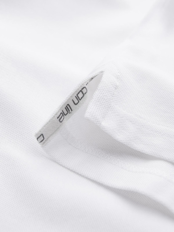 Ombre Clothing Moško bombažno polo majico BASIC - črna/bela/bež V7 OM-POBS-0171 Ombre Clothing