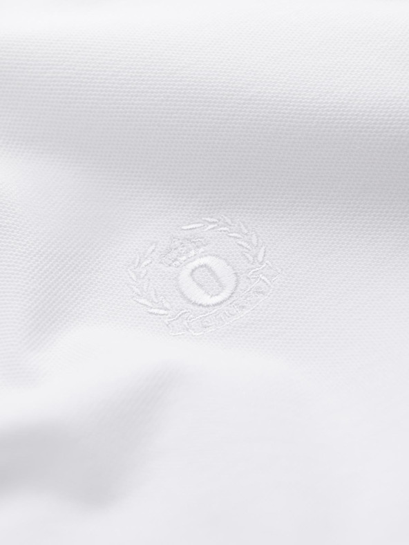 Ombre Clothing Moški bombažni polo BASIC - črna/temno modra/bela V1 OM-POBS-0171 Ombre Clothing