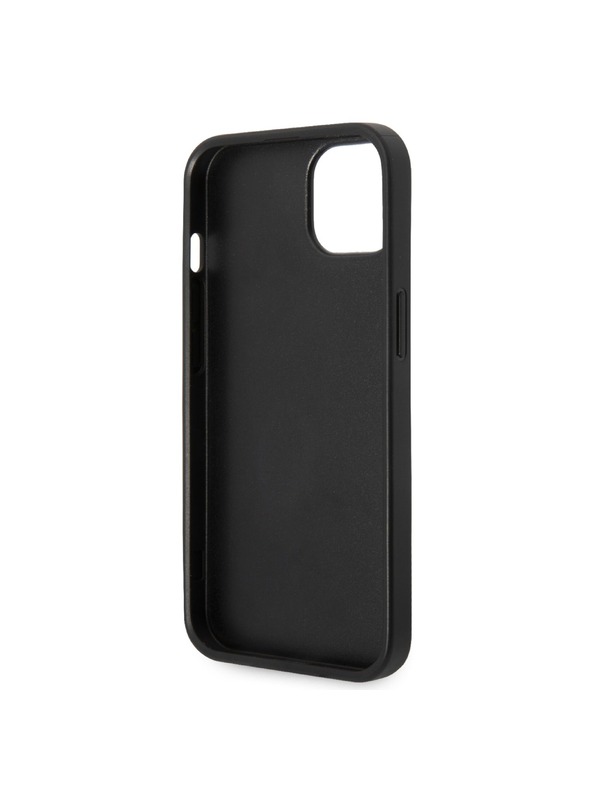 Guess Guess PU 4G kovinski zadnji ovitek z logotipom za iPhone 15 siv
