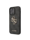 Guess Guess PU 4G kovinski zadnji ovitek z logotipom za iPhone 13 Pro Max Grey