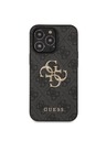 Guess Guess PU 4G kovinski zadnji ovitek z logotipom za iPhone 13 Pro Max Grey