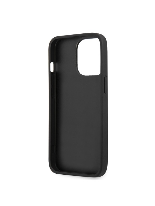 Guess Guess PU 4G kovinski zadnji ovitek z logotipom za iPhone 13 Pro Max Grey