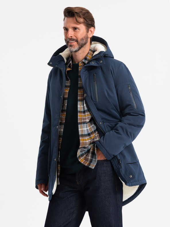 Ombre Clothing Moška dolga jakna parka Ombre Clothing