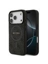 Guess Guess PU Leather 4G Colored Ring MagSafe Zadnji ovoj za iPhone 17 Pro Black