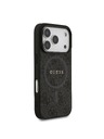 Guess Guess PU Leather 4G Colored Ring MagSafe Zadnji ovoj za iPhone 17 Pro Black