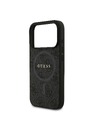 Guess Guess PU Leather 4G Colored Ring MagSafe Zadnji ovoj za iPhone 17 Pro Black